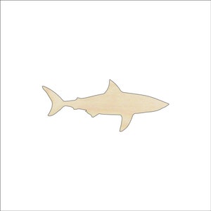 Shark - Laser Cut Out Unfinished Wood Craft Shape SEA17 Shark - Laser Cut Out Unfinished Wood Craft Shape SEA17