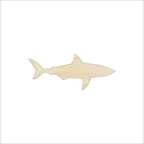 Shark - Laser Cut Out Unfinished Wood Craft Shape SEA17 Shark - Laser Cut Out Unfinished Wood Craft Shape SEA17