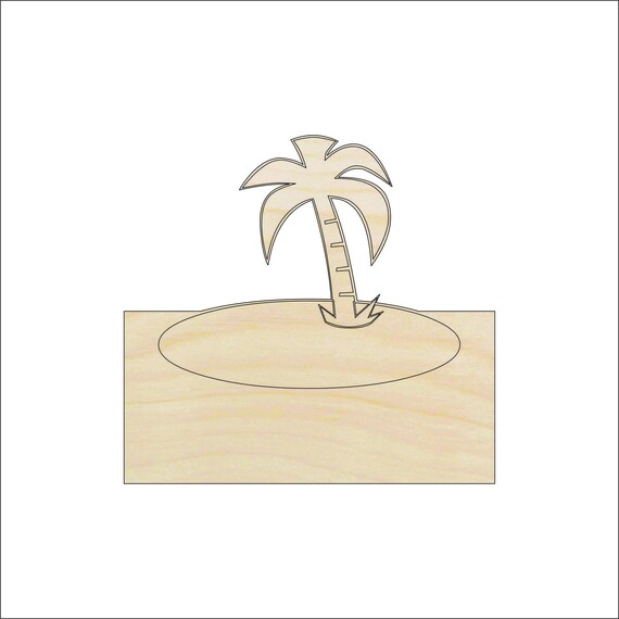 Tree Palm - Laser Cut Out Unfinished Wood Craft Shape BCH5 Tree Palm - Laser Cut Out Unfinished Wood Craft Shape BCH5