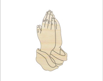 Hand Praying - Laser Cut Out Unfinished Wood Craft Shape REL67 Hand Praying - Laser Cut Out Unfinished Wood Craft Shape REL67
