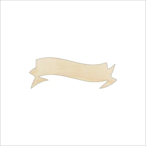 Banner - Laser Cut Out Unfinished Wood Craft Shape BNR8 Banner - Laser Cut Out Unfinished Wood Craft Shape BNR8
