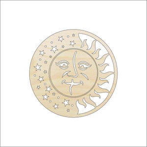Sun - Laser Cut Out Unfinished Wood Craft Shape SKY39 Sun - Laser Cut Out Unfinished Wood Craft Shape SKY39