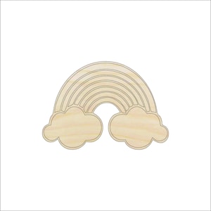 RAINBOW SHAPE Various Sizes Unfinished 1/4 Wood Wooden Blanks