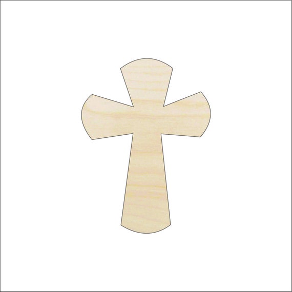 Cross - Laser Cut Out Unfinished Wood Craft Shape REL68 Cross - Laser Cut Out Unfinished Wood Craft Shape REL68