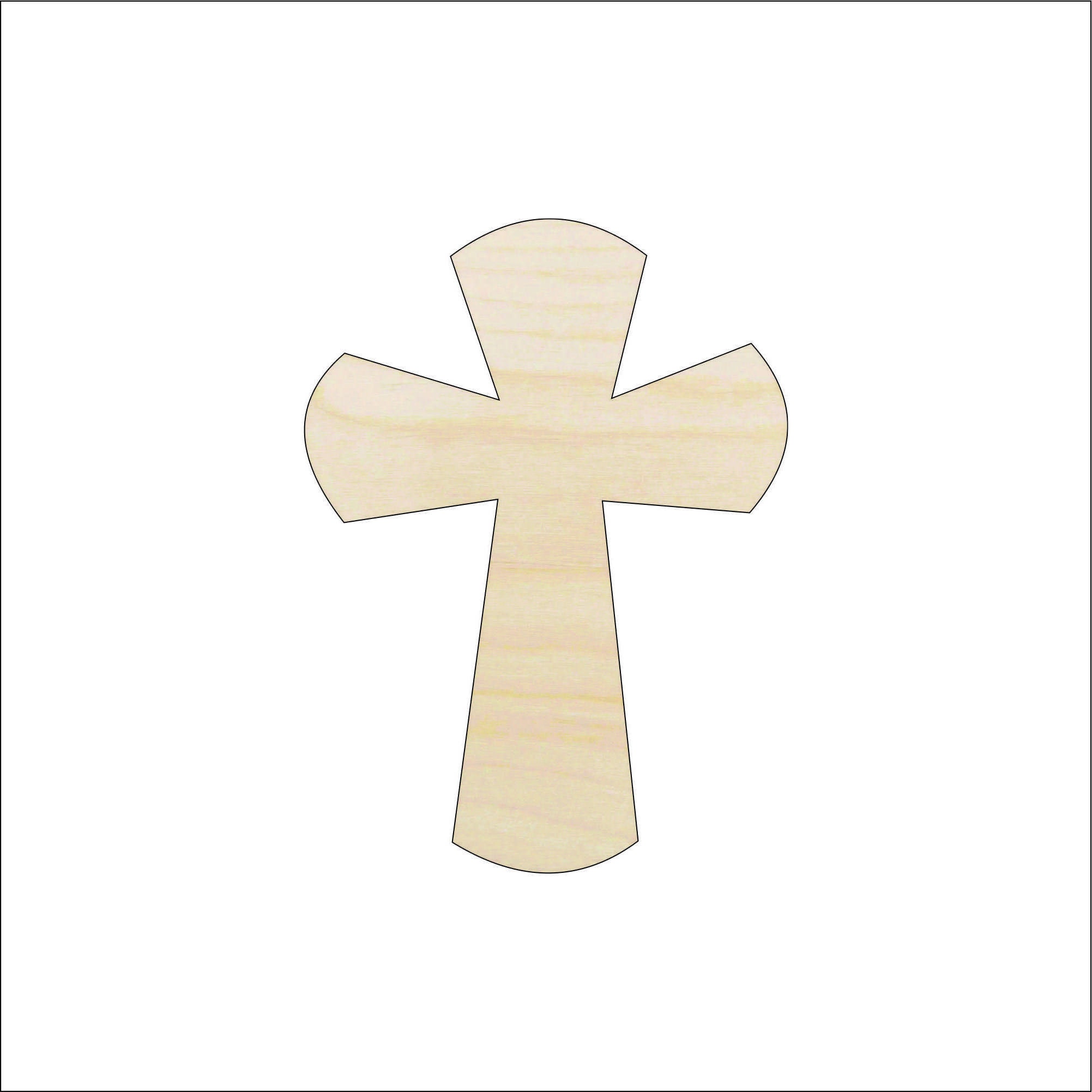 Cross - Laser Cut Out Unfinished Wood Craft Shape REL68 Cross - Laser Cut Out Unfinished Wood Craft Shape REL68