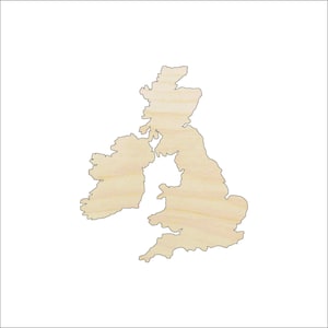 Country United Kingdom - Laser Cut Out Unfinished Wood Craft Shape WLD77 Country United Kingdom - Laser Cut Out Unfinished Wood Craft Shape WLD77