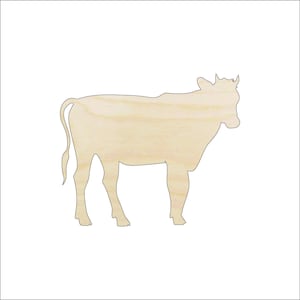 Cow - Laser Cut Out Unfinished Wood Shape Craft Supply COW12