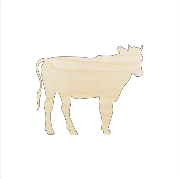 Cow - Laser Cut Out Unfinished Wood Craft Shape COW12 Cow - Laser Cut Out Unfinished Wood Craft Shape COW12