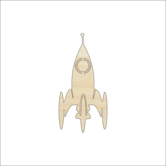 Spaceship - Laser Cut Out Unfinished Wood Craft Shape SPC52 Spaceship - Laser Cut Out Unfinished Wood Craft Shape SPC52