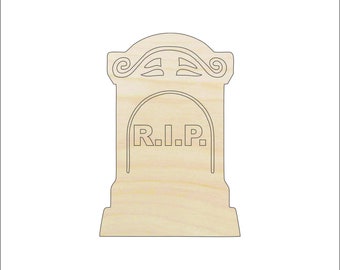 Tombstone - Gegraveerde laser uitgesneden onafgewerkte houten vorm Craft Supply FAL59