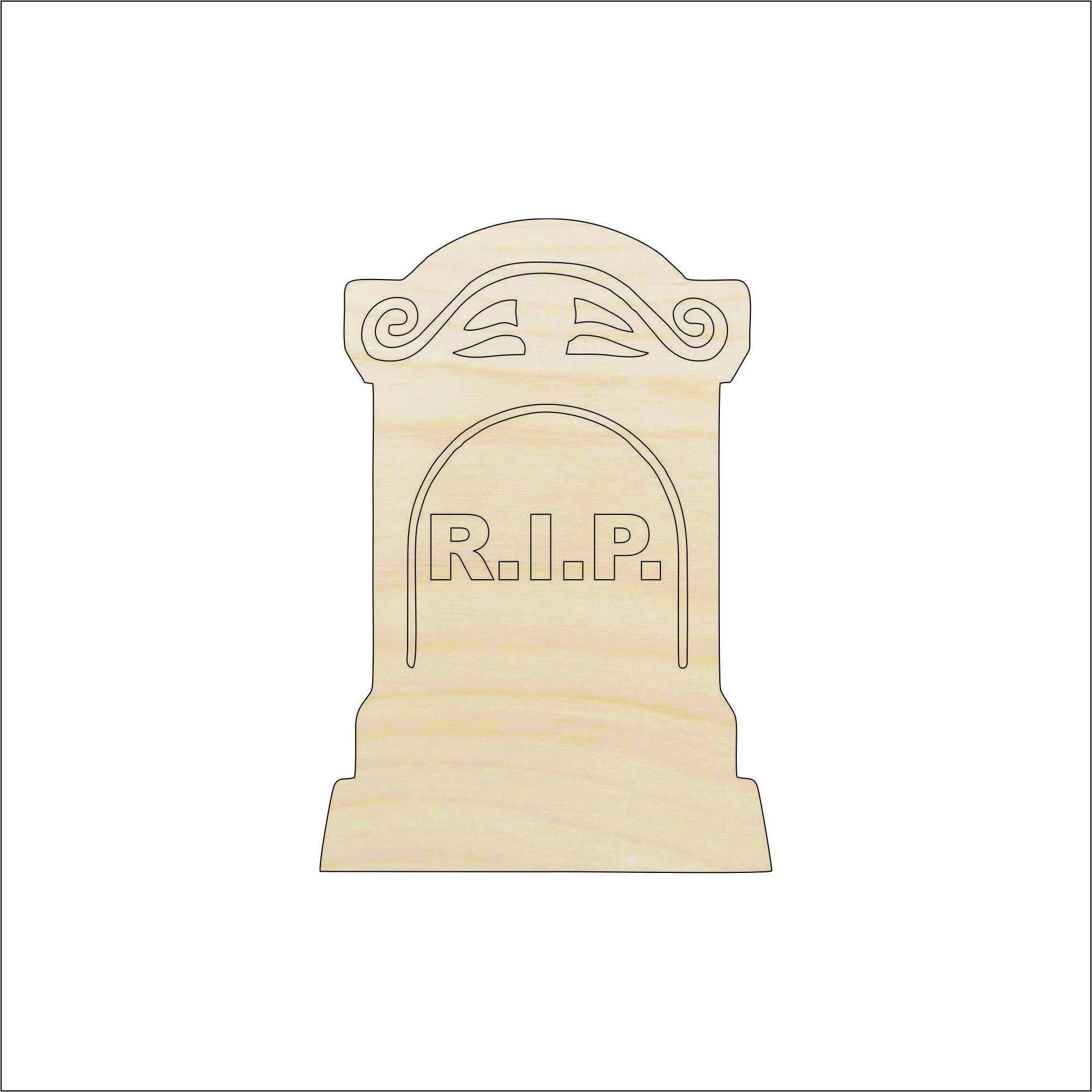 Tombstone - Laser Cut Out Unfinished Wood Craft Shape FAL59 Tombstone - Laser Cut Out Unfinished Wood Craft Shape FAL59