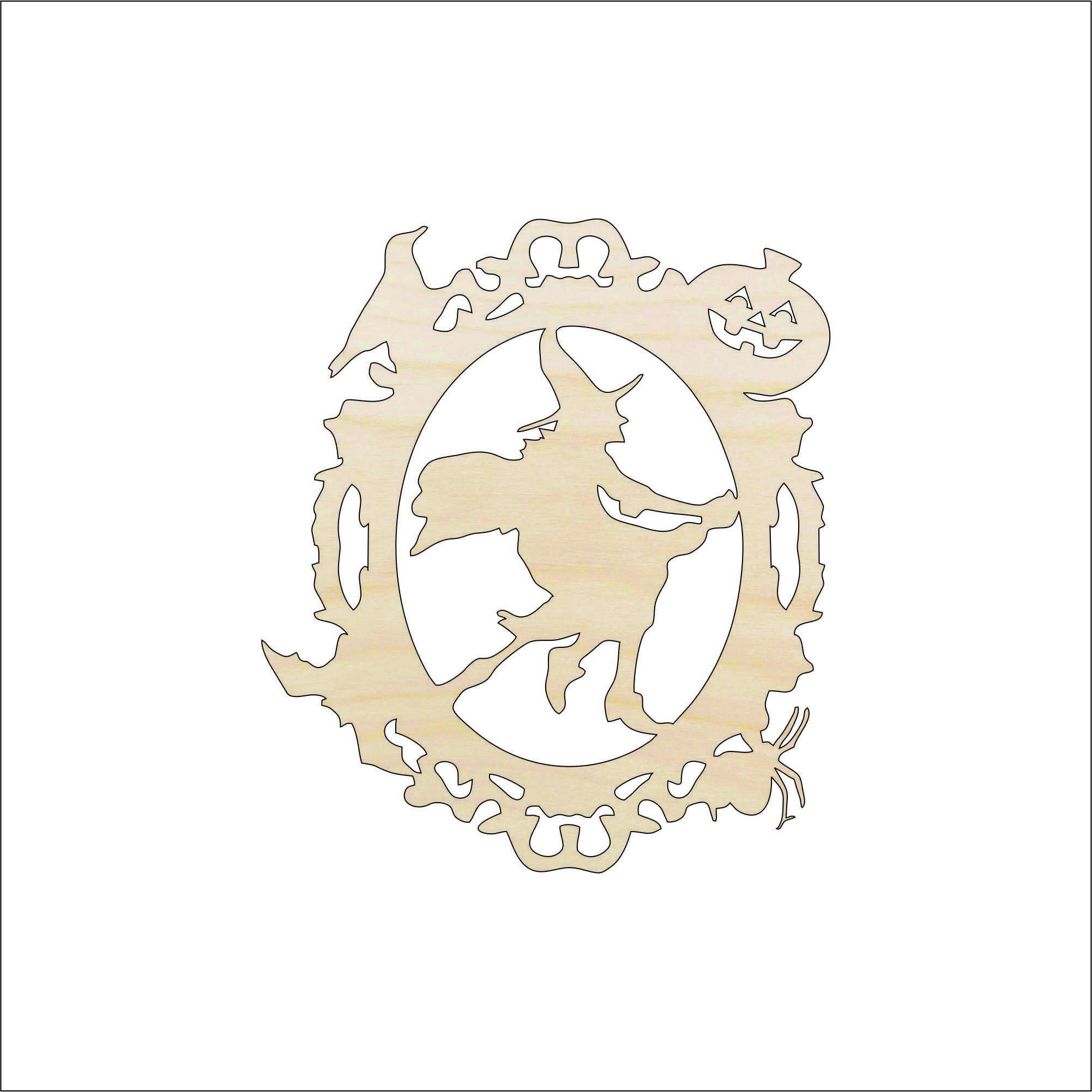 Design Witch - Laser Cut Out Unfinished Wood Craft Shape FAL83 Design Witch - Laser Cut Out Unfinished Wood Craft Shape FAL83
