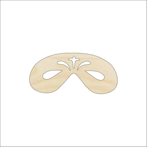 Mask - Laser Cut Out Unfinished Wood Craft Shape MSK8 Mask - Laser Cut Out Unfinished Wood Craft Shape MSK8