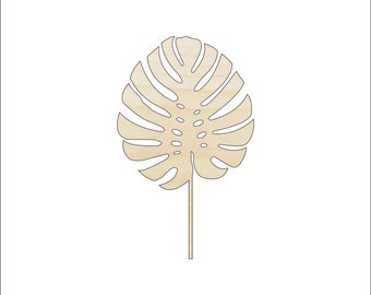 Leaf - Laser Cut Out Unfinished Wood Craft Shape LEF36 Leaf - Laser Cut Out Unfinished Wood Craft Shape LEF36
