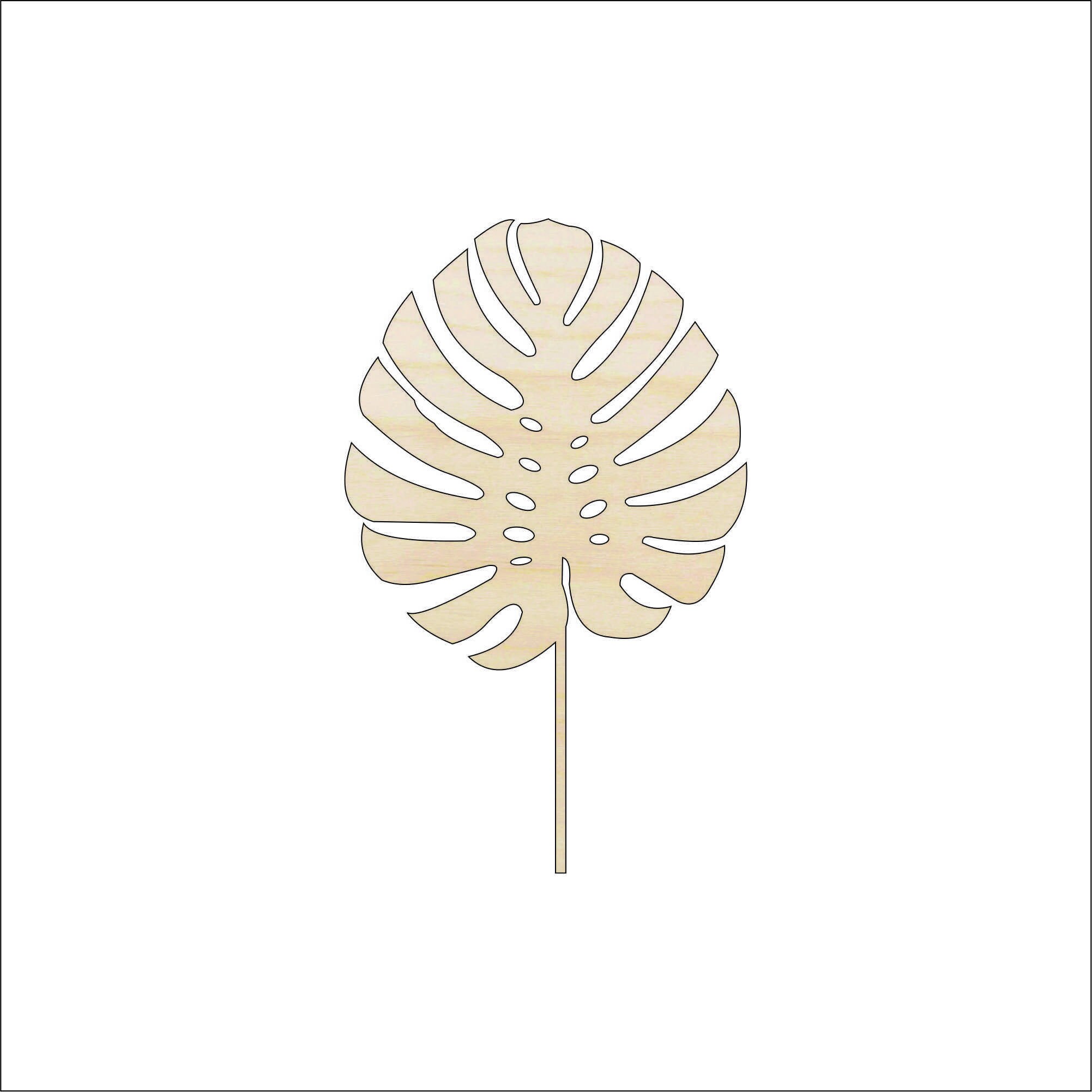 Leaf - Laser Cut Out Unfinished Wood Craft Shape LEF36 Leaf - Laser Cut Out Unfinished Wood Craft Shape LEF36
