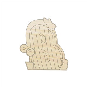 Door - Laser Cut Out Unfinished Wood Craft Shape BLD76 Door - Laser Cut Out Unfinished Wood Craft Shape BLD76