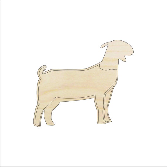 Goat - Laser Cut Out Unfinished Wood Craft Shape SHP8 Goat - Laser Cut Out Unfinished Wood Craft Shape SHP8