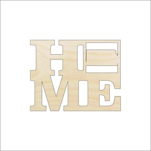 Kansas State Home - Unfinished Wood Laser Cut Out Shape Craft Supply STAT14