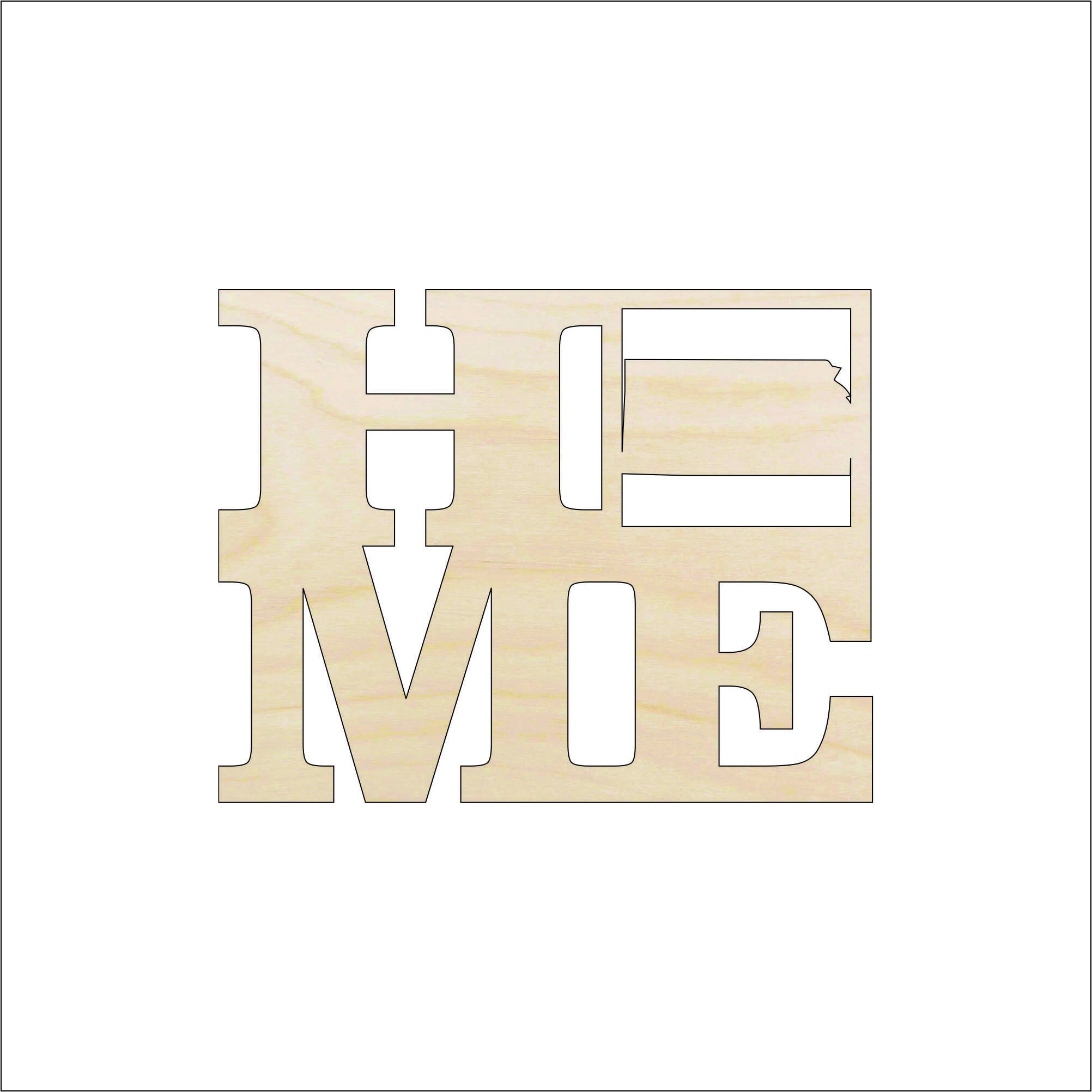 State Kansas Home - Laser Cut Out Unfinished Wood Craft Shape STAT14 State Kansas Home - Laser Cut Out Unfinished Wood Craft Shape STAT14