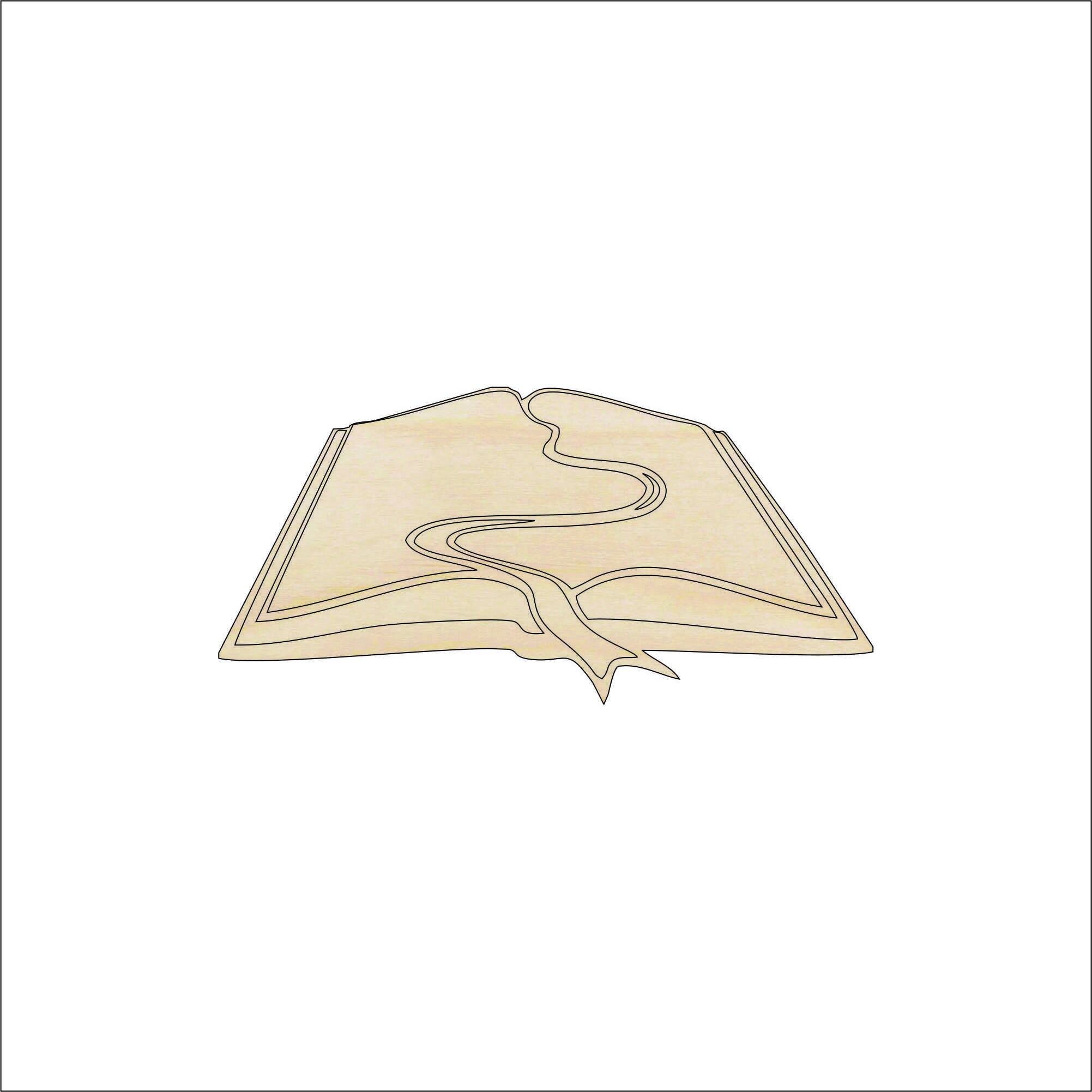School Book - Laser Cut Out Unfinished Wood Craft Shape SCL5 School Book - Laser Cut Out Unfinished Wood Craft Shape SCL5