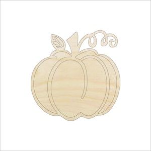 Pumpkin - Laser Cut Out Unfinished Wood Shape Craft Supply FAL186