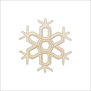 Schneeflocke - Holz Handwerk Form Laser Cut Out & Unfertige DIY Handwerk Versorgung SNW51