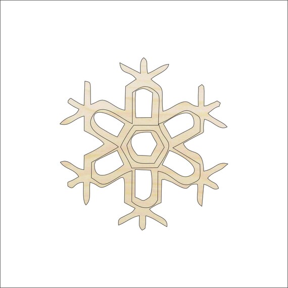 Snowflake - Laser Cut Out Unfinished Wood Craft Shape SNW51 Snowflake - Laser Cut Out Unfinished Wood Craft Shape SNW51