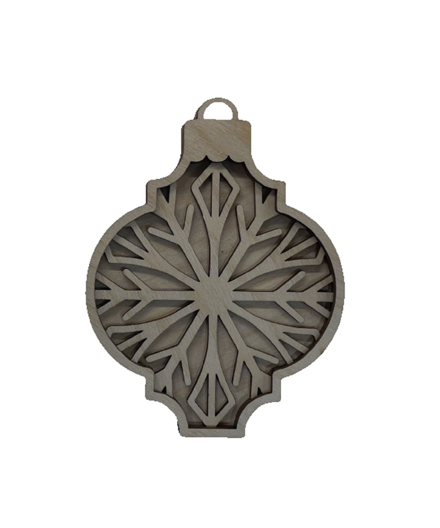 3D Ornament 3 Pieces Laser Cut Out Unfinished ORN108 3D Ornament 3 Pieces Laser Cut Out Unfinished ORN108