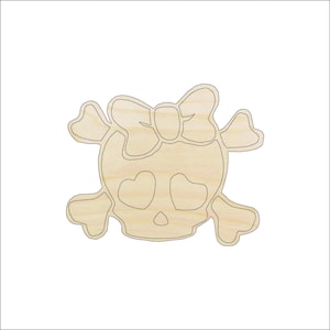 Skull - Laser Cut Out Unfinished Wood Craft Shape SKL25 Skull - Laser Cut Out Unfinished Wood Craft Shape SKL25