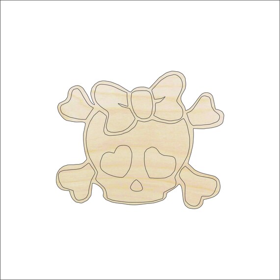Skull - Laser Cut Out Unfinished Wood Craft Shape SKL25 Skull - Laser Cut Out Unfinished Wood Craft Shape SKL25