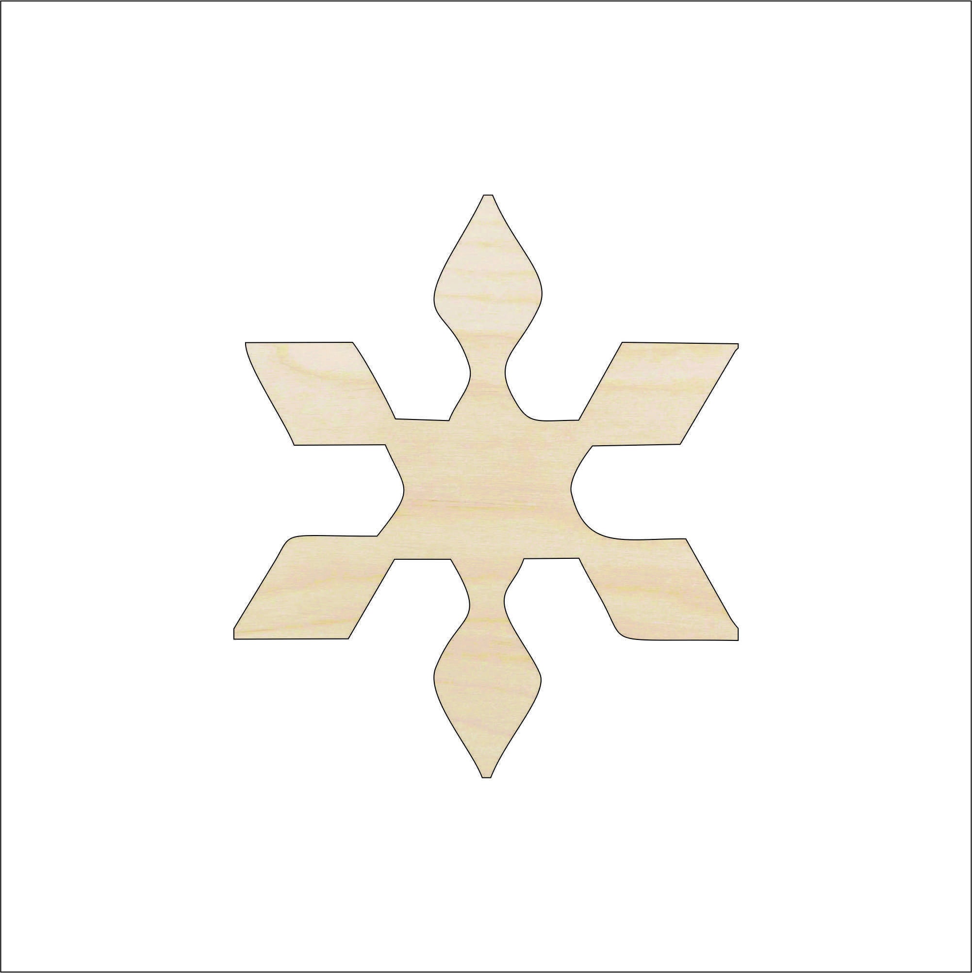 Snowflake - Laser Cut Out Unfinished Wood Craft Shape SNW18 Snowflake - Laser Cut Out Unfinished Wood Craft Shape SNW18