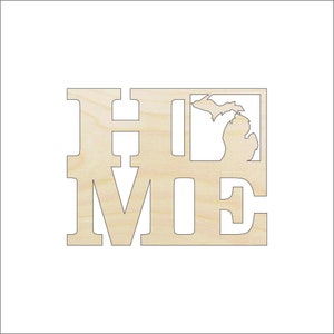 State Michigan Home - Laser Cut Out Unfinished Wood Craft Shape STAT39 State Michigan Home - Laser Cut Out Unfinished Wood Craft Shape STAT39