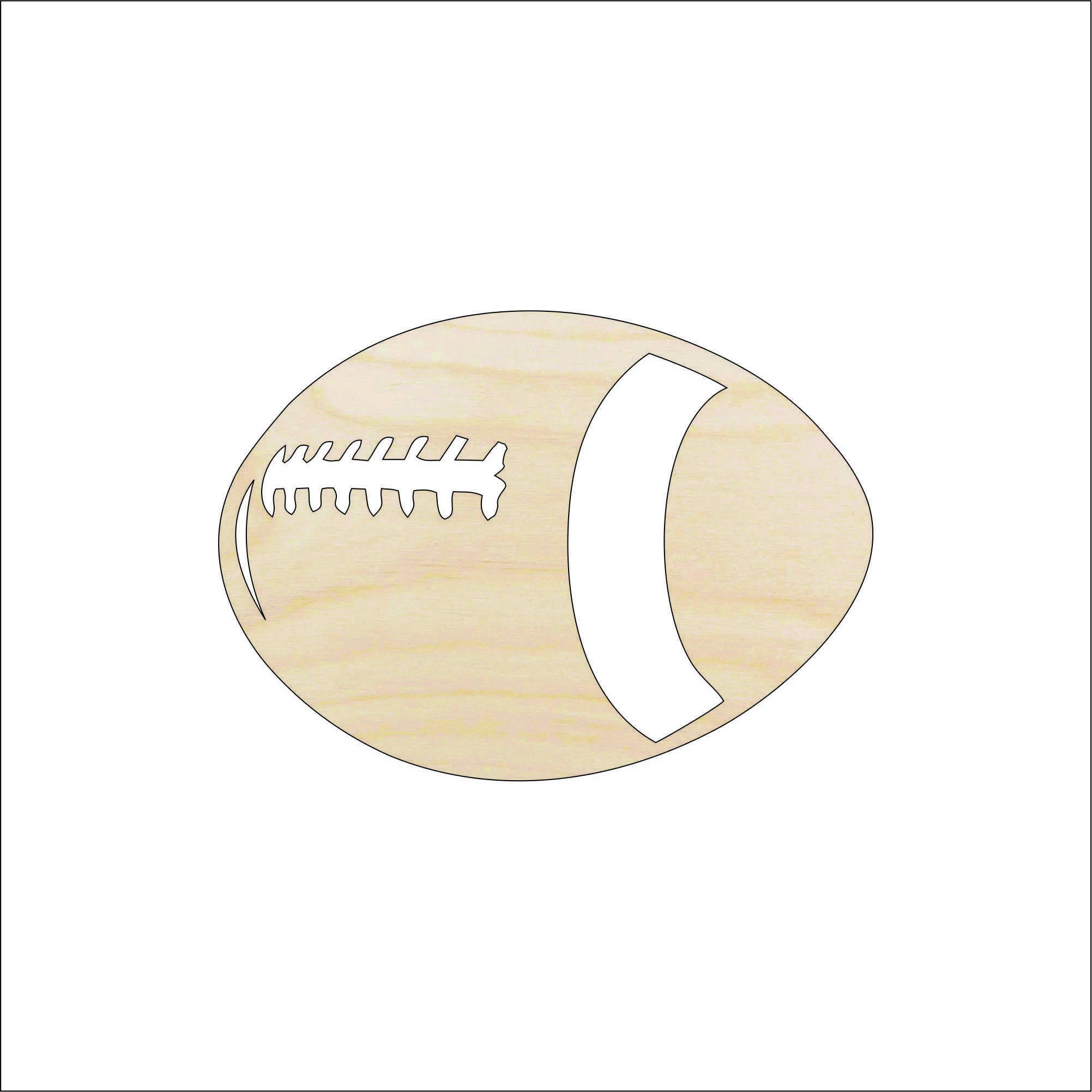 Sport Football - Laser Cut Out Unfinished Wood Craft Shape SPT119 Sport Football - Laser Cut Out Unfinished Wood Craft Shape SPT119