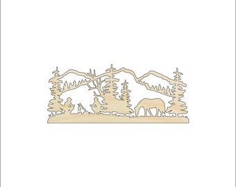 Scene Horse - Laser Cut Out Unfinished Wood Craft Shape HRS66 Scene Horse - Laser Cut Out Unfinished Wood Craft Shape HRS66