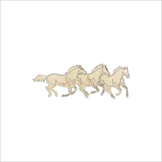 Horse - Laser Cut Out Unfinished Wood Craft Shape HRS73 Horse - Laser Cut Out Unfinished Wood Craft Shape HRS73