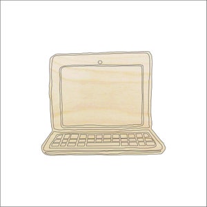 School Computer - Laser Cut Out Unfinished Wood Craft Shape SCL26 School Computer - Laser Cut Out Unfinished Wood Craft Shape SCL26