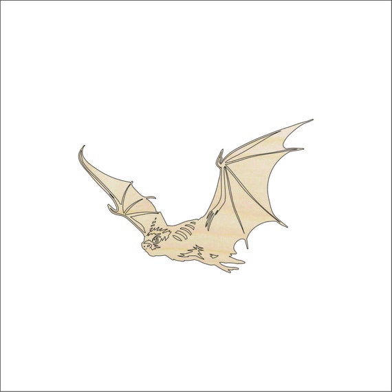Bat - Laser Cut Out Unfinished Wood Craft Shape BAT21 Bat - Laser Cut Out Unfinished Wood Craft Shape BAT21