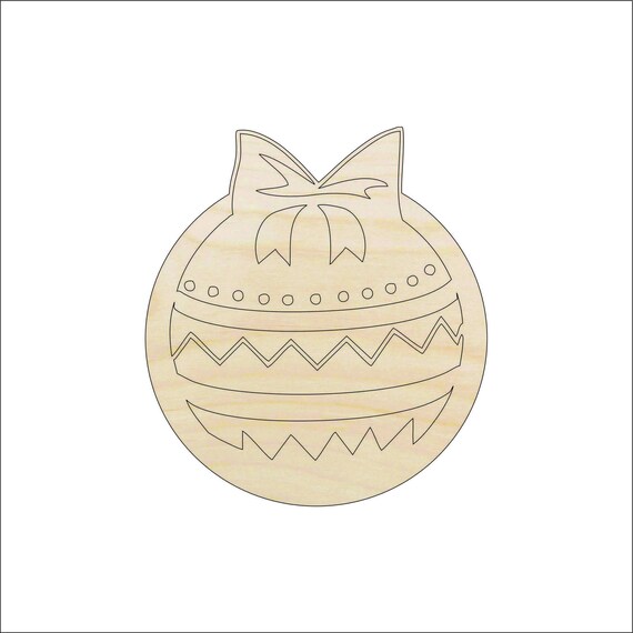 Bauble - Laser Cut Out Unfinished Wood Craft Shape XMS56 Bauble - Laser Cut Out Unfinished Wood Craft Shape XMS56