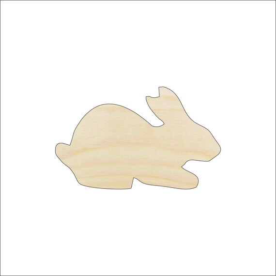 Bunny - Laser Cut Out Unfinished Wood Craft Shape BNY27 Bunny - Laser Cut Out Unfinished Wood Craft Shape BNY27