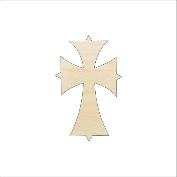 Cross - Laser Cut Out Unfinished Wood Craft Shape REL78 Cross - Laser Cut Out Unfinished Wood Craft Shape REL78