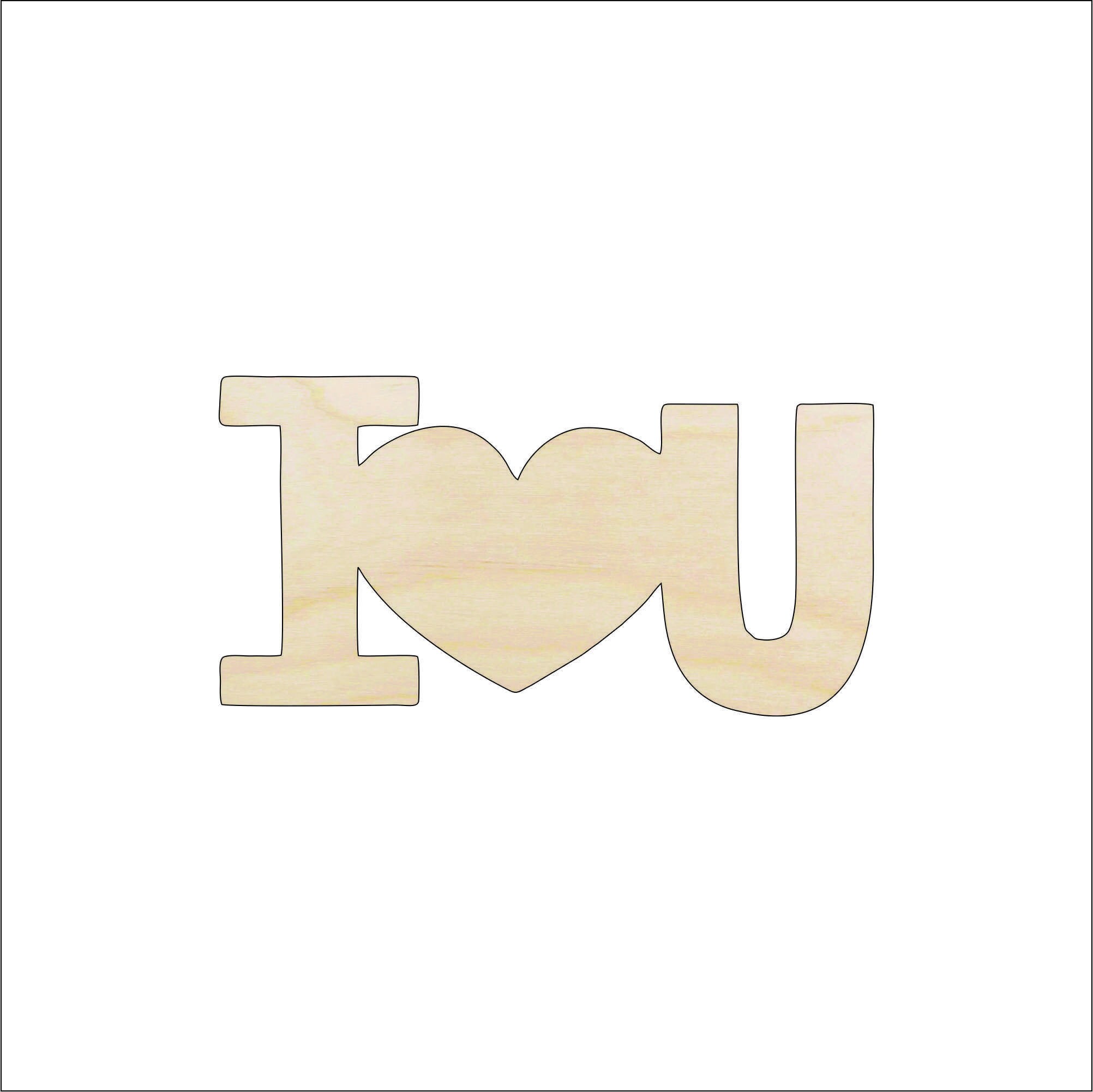 Word I Love You Heart - Laser Cut Out Unfinished Wood Craft Shape VAL23 Word I Love You Heart - Laser Cut Out Unfinished Wood Craft Shape VAL23