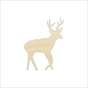 Deer - Laser Cut Out Unfinished Wood Craft Shape DER38 Deer - Laser Cut Out Unfinished Wood Craft Shape DER38