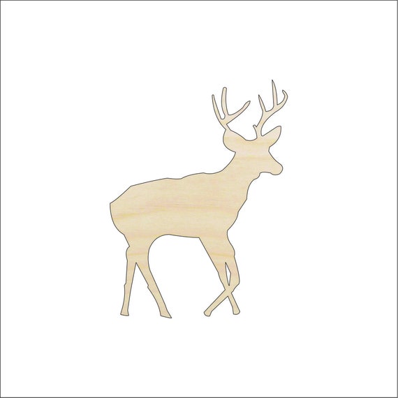 Deer - Laser Cut Out Unfinished Wood Craft Shape DER38 Deer - Laser Cut Out Unfinished Wood Craft Shape DER38