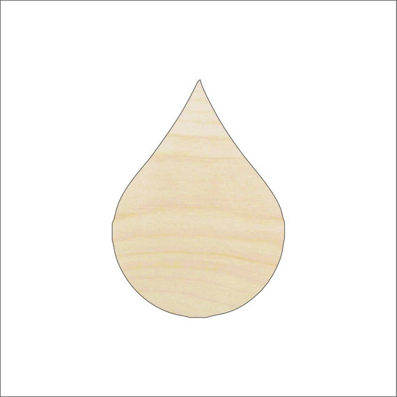 Sky Raindrop - Laser Cut Out Unfinished Wood Craft Shape SKY2 Sky Raindrop - Laser Cut Out Unfinished Wood Craft Shape SKY2