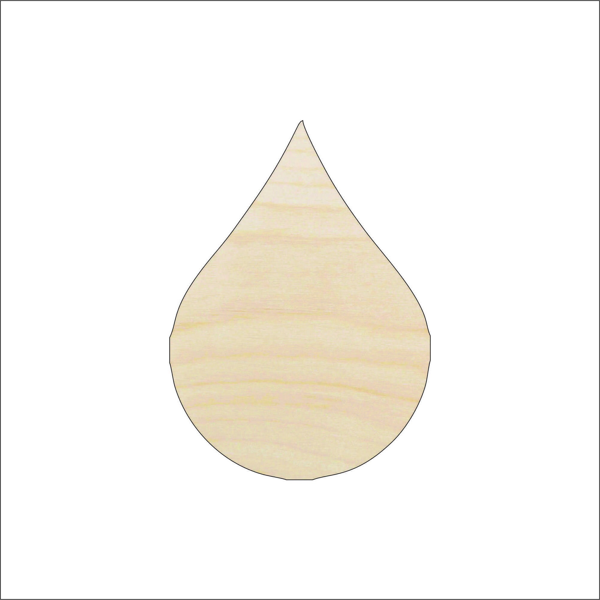 Sky Raindrop - Laser Cut Out Unfinished Wood Craft Shape SKY2 Sky Raindrop - Laser Cut Out Unfinished Wood Craft Shape SKY2