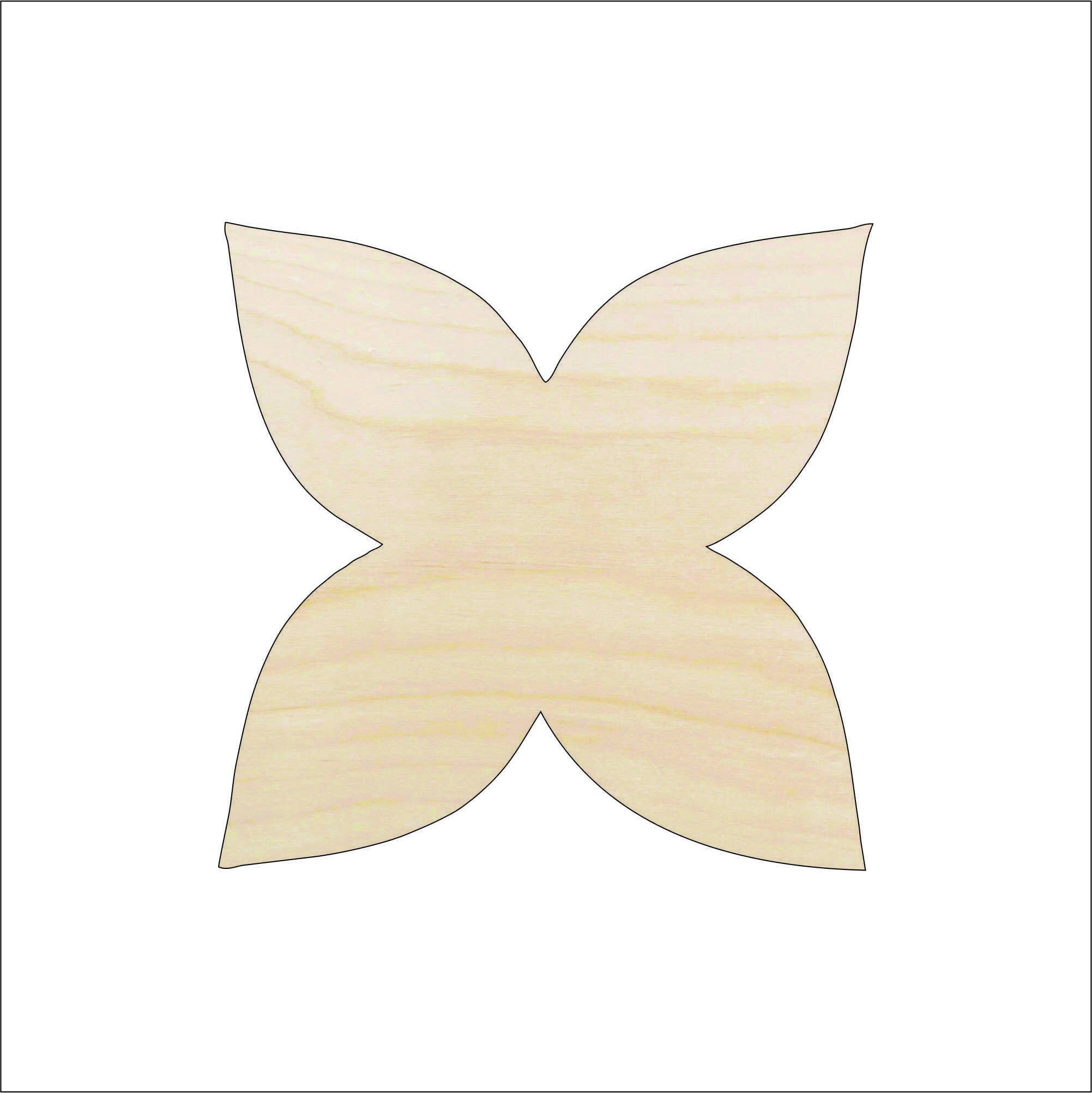 Flower - Laser Cut Out Unfinished Wood Craft Shape FLR23 Flower - Laser Cut Out Unfinished Wood Craft Shape FLR23