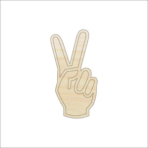 Hand - Laser Cut Out Unfinished Wood Craft Shape PPL23 Hand - Laser Cut Out Unfinished Wood Craft Shape PPL23