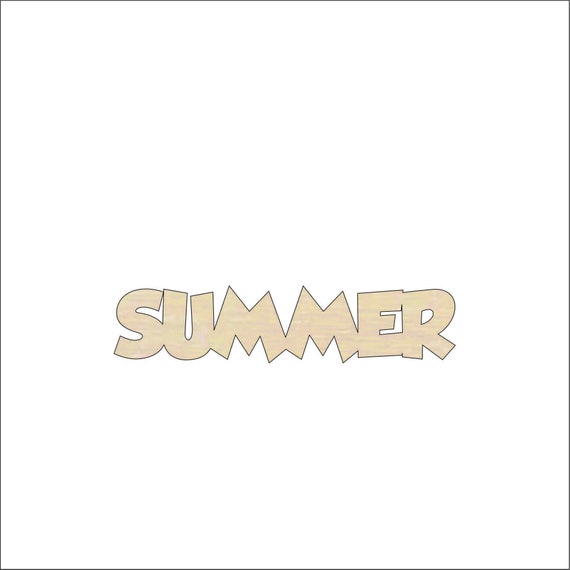 Word Summer - Laser Cut Out Unfinished Wood Craft Shape WRD82 Word Summer - Laser Cut Out Unfinished Wood Craft Shape WRD82