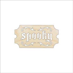 Gift Tag Halloween - Laser Cut Out Unfinished Wood Craft Shape FAL3 Gift Tag Halloween - Laser Cut Out Unfinished Wood Craft Shape FAL3