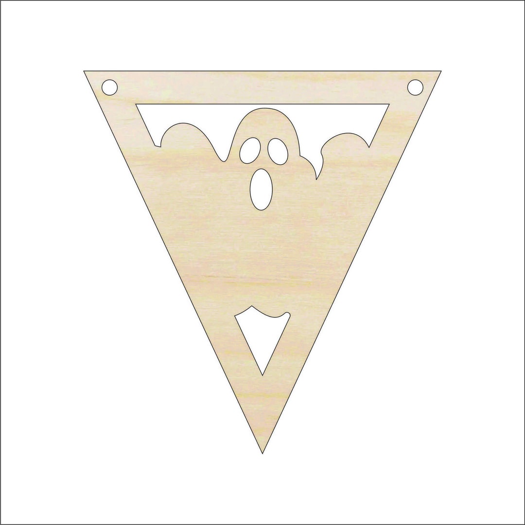Banner Ghost - Laser Cut Out Unfinished Wood Shape FAL291 Banner Ghost - Laser Cut Out Unfinished Wood Shape FAL291